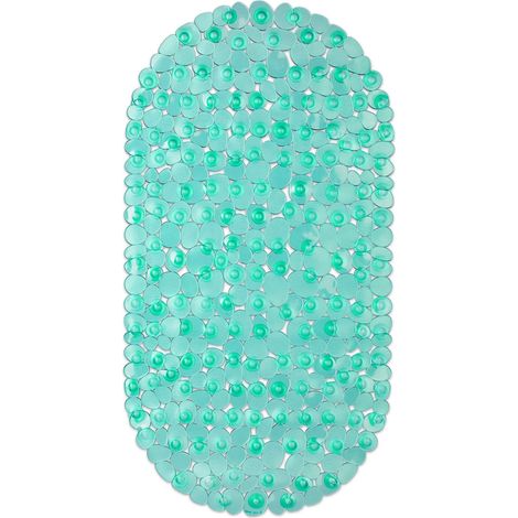 Tapis de Bain Aspect Rocheux, 68 x 35,5 cm, Lavable, Vert (1/5)