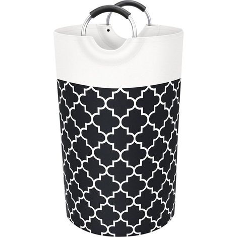 Panier à linge pliable - Grand panier à linge pliable de 82 L avec poignée robuste, double couche en tissu résistant (74 x 38 cm) (1/3)