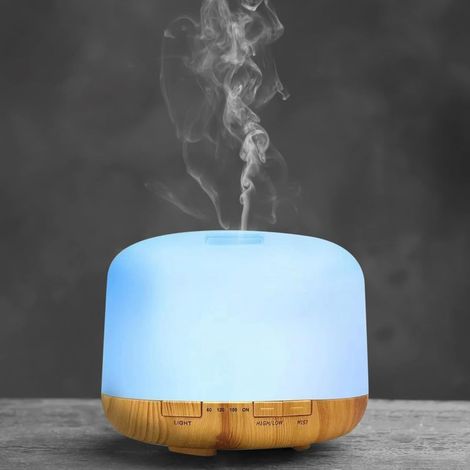 Kaelt - 500ML Diffuseur d'huiles Essentielles,Diffuseur d'ar��mes sans BPA, Humidificateur Ultrasonique Silencieux avec T��l��commande,Arr��t Automatique (1/4)