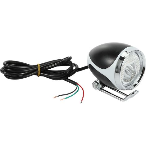 24V/36V/48V LED-Frontscheinwerfer für Elektrofahrräder, Roller, Mopeds und Dreiräder mit integrierter Hupe.