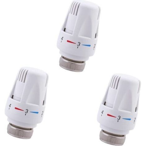 3PCS Tete Radiateur Thermostatique M30 x 1,5 Valves Thermostatiques pour Radiateur, Tête de Remplacement de Vanne de Thermostat de Radiateur pour Maison Bureau (1/5)
