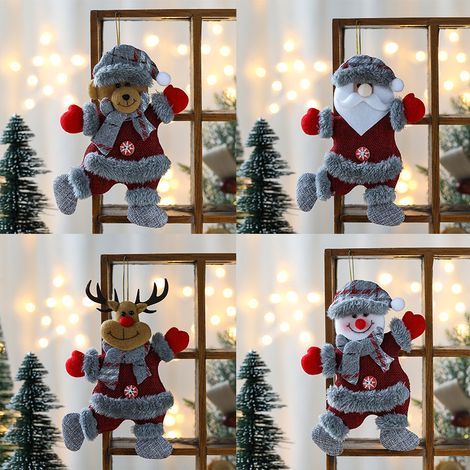 4-teiliges Weihnachtsdekorationsset – Weihnachtsbaumschmuck – Weihnachtsbaumschmuck-Set – Weihnachtsdekoration 14 x 20 cm (1/5)