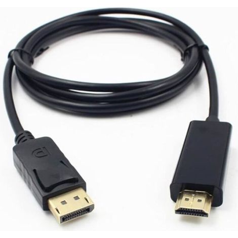Câble adaptateur vidéo HDMI displayport 1,8 m triple blindage audio haute qualité 1080p (1/4)