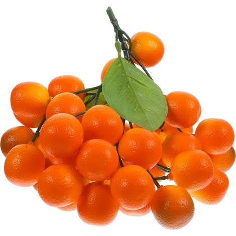 Guirlande de Fruits Artificiels 43 Têtes en Mousse Brochette de Fruits Réalistes Orange Dorée Accessoire Photo Décoratif pour Maison et Événement (1/3)