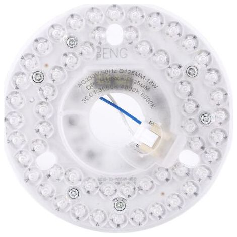 Kit de rénovation pour ventilateur de plafond à LED 4,92 pouces 18 W 3CCT 3000 K 4000 K 6000 K intensité variable rond carte PC de remplacement 230 V