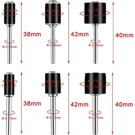 252 Pièces Tambour De Ponçage avec Boîte Gratuite, Comprenant 240 Pièces Bandes de Ponçage et 12 Pièces Tambour Mandrin pour Outils Rotatifs (1/4)