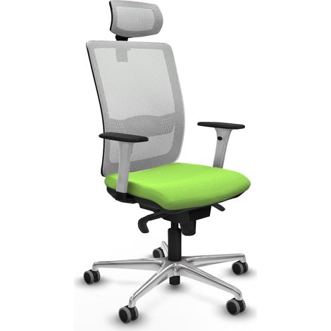 Silla de oficina piqueras y crespo Haches tela malla blanca espuma (1/2)