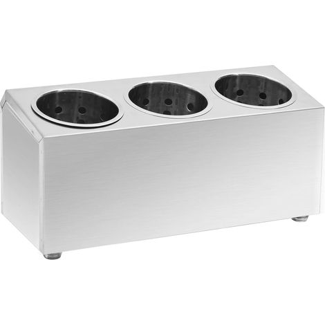 Porte-couverts 3 grilles Rectangulaire Acier inoxydable