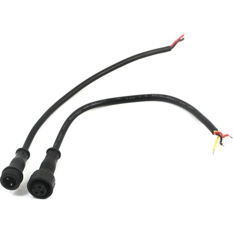 2 pièces 2P fiche + 3P fiche d'eau étanche câble 8'' pour LED (5f1dde8abebac3defd3f9f8b757a9b04) (1/2)
