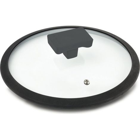 Ghidini coperchio vetro 30 cm bordo silicone foro antivapore