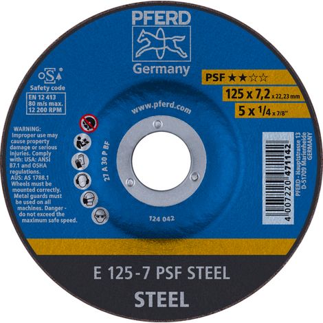 Schruppscheibe gekröpft A30PPS 125x7mm PFERD (1/4)
