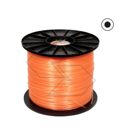 Bobina de 10KG de alambre de desbroce DUBLE STRONG sección redonda Ø  2,7mm longitud 1600m