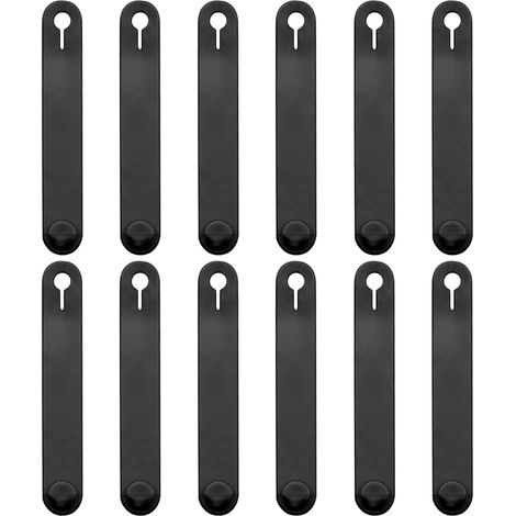 Collier de Serrage Silice, Réutilisables Collier de Serrage, Serre-Câbles électriques Silicone Cable Management pour Moto, Ordinateur, Maison, Bureau, Cuisine, école (80MM, 12 pièces) (1/5)