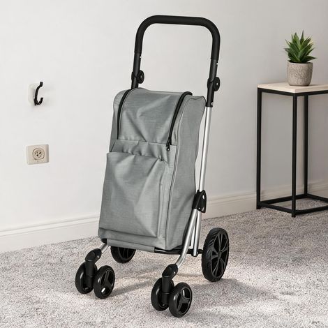 Chariot de courses pliable avec sac 46 L et compartiment (1/5)