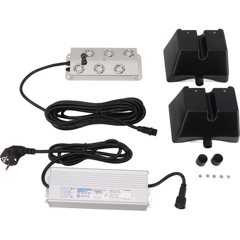 Brumeur ultrasonique 6 têtes, acier inoxydable 304, étanche IP67, brumisateur pour étang avec flotteur, décoration jardin Halloween, paysagerie rocaille, prise UE 220V (1/5)
