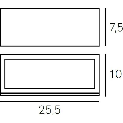 Aplique CORGO IP54 1xE27 L.26xAn.10,6xAl.8cm Aluminio cristal Blanco (1/3)
