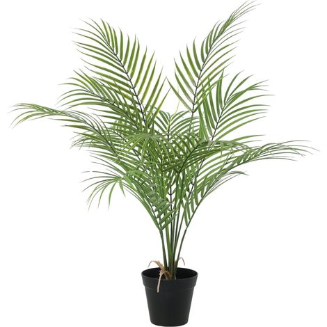 Palmier Kentia Artificiel Réaliste Plante Verte Décorative pour Salon et Bureau 65 cm - PANGIVO (1/5)