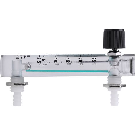 Débitmètre LZQ-5 2,5-25 LPM avec vanne de régulation pour oxygène/air/gaz (1/5)