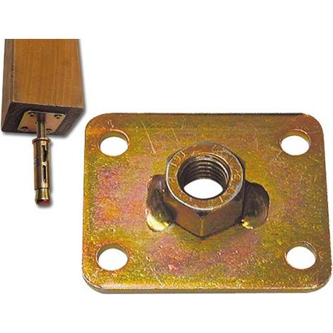 PIASTRA CON DADO SALDATO M8 - 50x60x3 mm