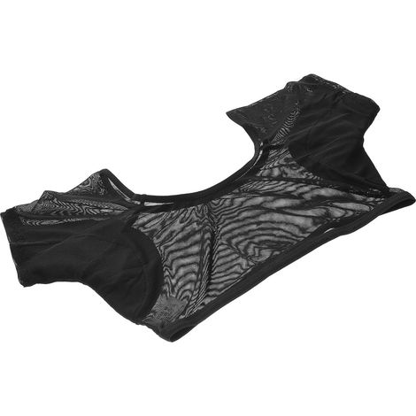 Women's White Sweat Vest in Mesh Fabric, Polyester and Spandex, L (1/5)