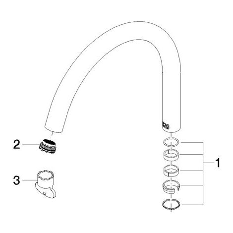 Dornbracht 90282231700-00 Bec de robinet Pièces détachées