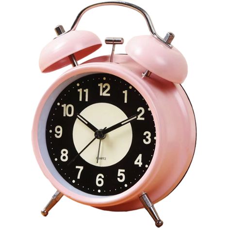 Reloj despertador de doble campana, reloj despertador analógico vintage de 10 cm (4 pulgadas), muy potente. (1/5)
