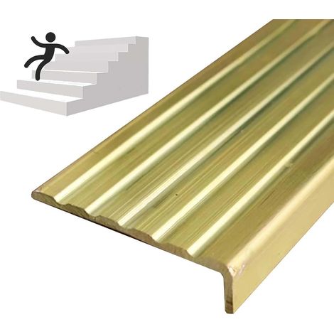 Protection antidérapante en laiton pour les transitions entre les sols (1/5)