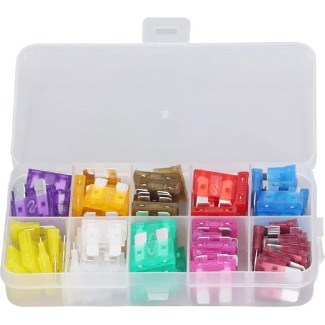 Kit D'assortiment De Fusibles Automobiles, 80 Pièces, Type Enfichable, De Taille Moyenne, pour Voiture, Camping-Car, Moto (1/5)