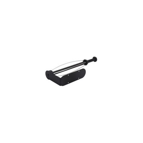 Porte-serviettes et porte-rouleaux en acier inoxydable noir, organisateur de cuisine (1/5)