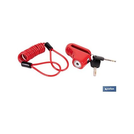 Candado de freno de disco bulón Ø5,5 mm con cable (1/4)
