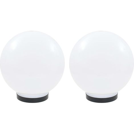 LED-Lampe in Kugelform 2 Stück Sphärisch 25 cm PMMA