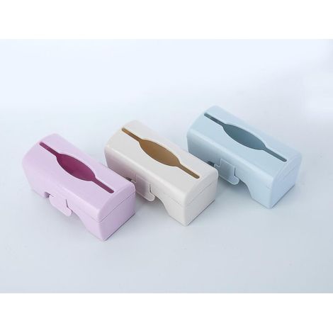 Boîte de rangement murale en plastique pour sacs poubelle, idéale pour la cuisine, la salle de bain et le salon - Lot de 3 (1/5)