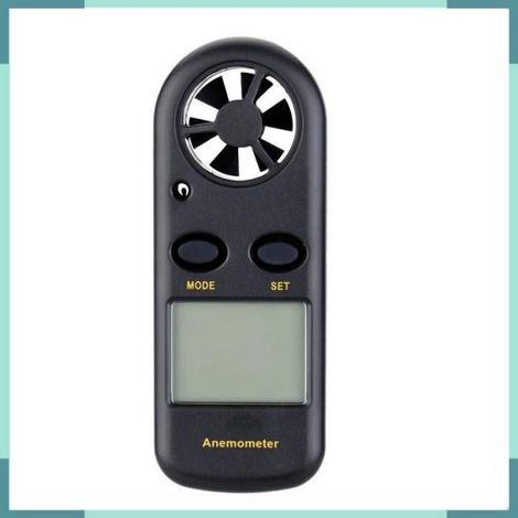 Compteur de vitesse de l'air Mini anémomètre numérique LCD, vitesse du vent, mesure de la bricolage (anemometre jaune noir (1/5)