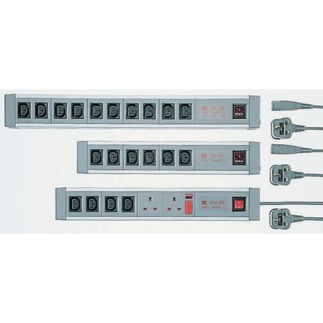Rallonge électrique 2m, 10 prises Type G - Britannique, 230 V c.a. 10A ( Prix pour 1 )
