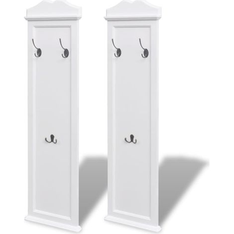 Maison Exclusive - Appendiabiti Set 2 pz Attaccapanni Bianchi