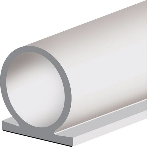 Joint de butée de porte profil oméga 137 longueur 25 m largeur 8 mm silicone noir nu