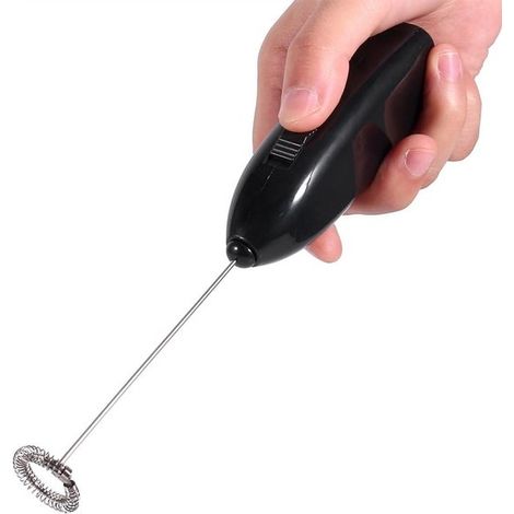 Montalatte elettrico multifunzione Dailygoody, frusta nera per caffè e latte macchiato, 160 millilitri (1/5)