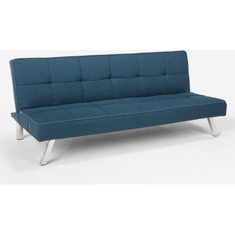 Schlafsofa aus Stoff mit USB-Anschluss und Metallbeinen Design Astralis - Blau