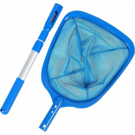 Epuisette Piscine, Filet Piscine Epuisette Spa avec Mât Rétractable et Cadre Robuste Skimmer Bassin Epuisette Carpe pour Piscine étang Baignoires Réservoir de Jardin Fontaine Poissons Bains (1/5)