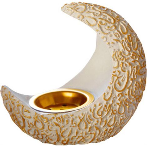 Mondförmiger Räucherstäbchenhalter, Harzbrenner, Dekoration für Zuhause und Büro, Aromatherapie-Ornament (1/5)