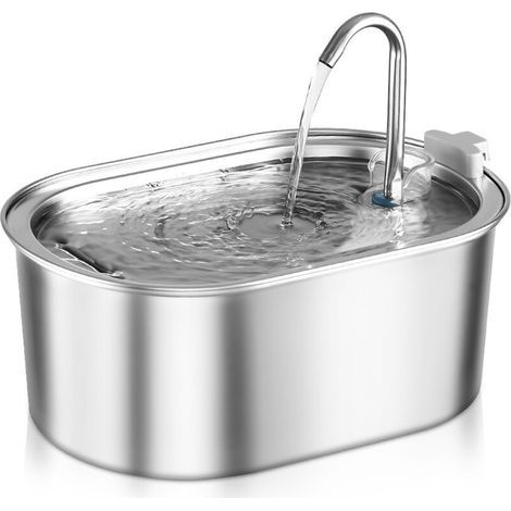 Smart stainless steel pet water fountain, automatic circulation, large 3.2L capacity, water dispenser for dogs and cats