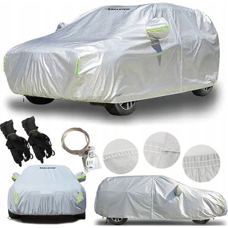 TELO COPRI AUTO INVERNALE IN PEVA RESISTENTE E IMPERMEABILE DI GRANDI DIMENSIONI, SET XL