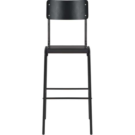 Maison Exclusive - Barhocker 2 Stk. Schwarz Massives Sperrholz St (1/5)