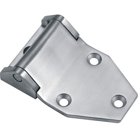 Charnières de porte en acier — Adaptées aux armoires, camping-cars et fourgons. Dimensions : 10,9 cm x 7 cm x 0,5 cm. (1/4)