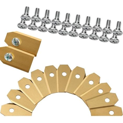 30x Titanium Messerklingen, Mährobotermesser (3g - 0,75mm) + 30 Schrauben für alle Husqvarna Mähroboter Gröden / Automower, Zubehör für Mähroboter, Ersatzmesser für Rasenmäher (1/5)