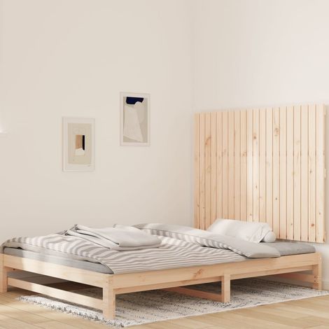 Wand-Kopfteil 127,5x3x90 cm Massivholz Kiefer vidaXL