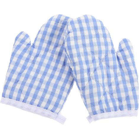 Les enfants jouent des gants de cuisine résistants à la chaleur pour les enfants paquet de tout-petits de 2 (bleu clair) (1/5)