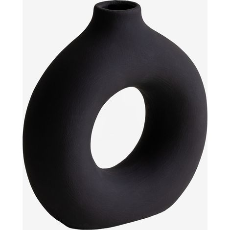SKLUM Keramikvase Dalita ↑18 cm Schwarz