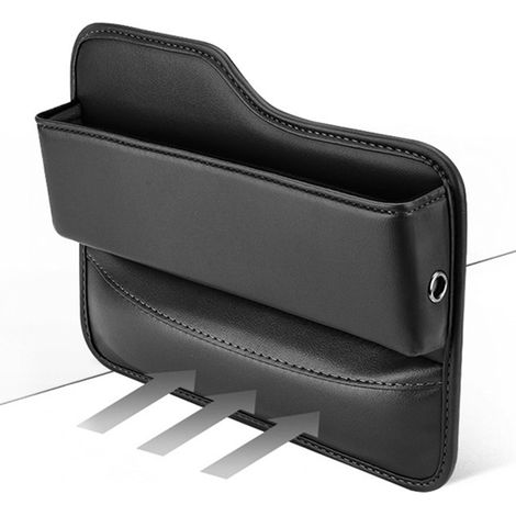 Rechtsseitiger Auto-Organizer, Aufbewahrungsbox für den Raum zwischen Sitz und Mittelkonsole, aus PU-Leder, mit Aufbewahrungstasche.