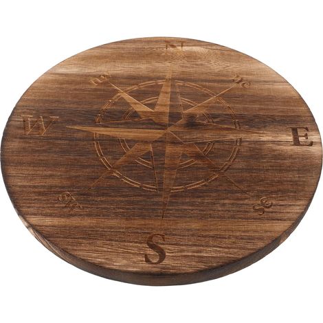 Plateau de Service en Bois Fabriqué à La Main Plateau de Service Rond pour Fromage Décorations de Table pour La Maison Décor du 4 Juillet Décor Patriotique Plateau à Étages Assiette à Sushi (1/5)